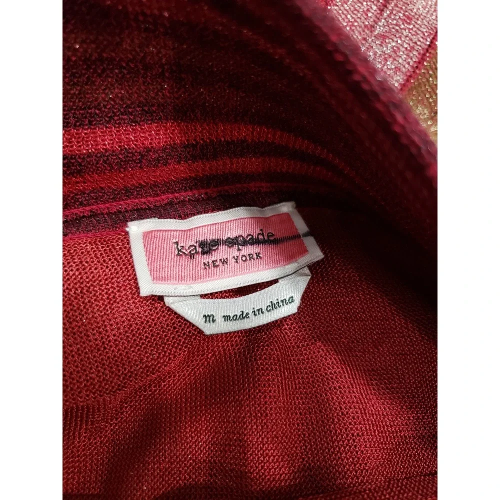 NEVER WORN Kate Spade Metallic Stripe Knit Skirt SIZE MEDIUM